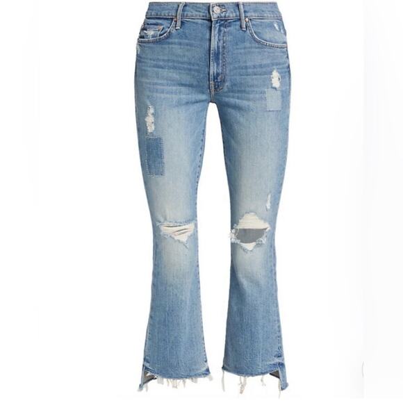 Mother The Insider Crop Step Fray Jeans in We Are Castaways 26 - Picture 6 of 11